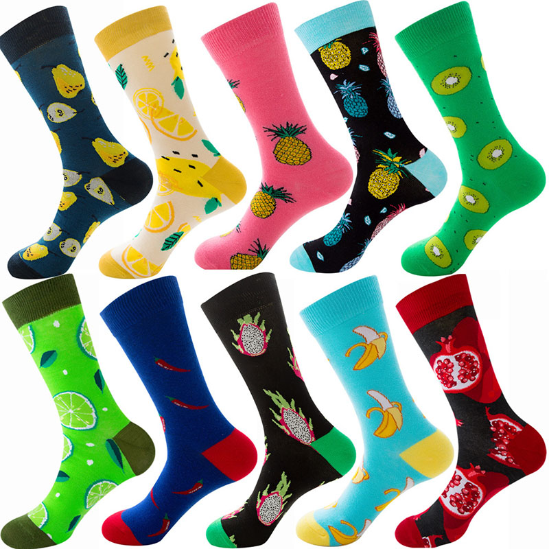 Women Adult Socks Ten Colors Fruit Series Soft Casual Socks