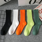 Men Adult Socks Candy Color Warm Cotton Casual Pile Socks