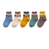 Toddler Kids 5PCS Cartoon Printed Transportation Vehicle Dinosaur Warm Cotton Socks
