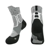 Men Adult Athletic Socks Color Matching Non-slip Towel Bottom Breathable Basketball Stockings