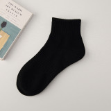 Women Adult Socks Pure Color Academic Style Casual Sports Socks