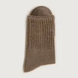 Men Adult Socks Breathable Pure Color Warm Pure Cotton Sport Socks