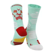 Men Adult Basketball Socks Printed Thickening Towel Bottom Athletic Stockings
