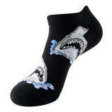 Women Adult Socks 7 Pair of Zebra Stripes Shark Soft Warm Boat Socks