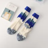 Women Adult Socks Klein Blue Street Smiling Face Sports Cotton Socks