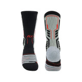 Men Adult Basketball Socks Color Matching Thickening Athletic Sweat Absorption Stockings