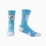 Men Adult Socks Pure Color Printed Basketball Training Sport Socks