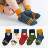 Baby Toddler 5PCS Cartoon Warm Soft Printed Cotton Socks