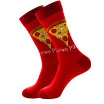 Women Adult Socks Diet Series Pizza Breakfast Casual Mid Tube Socks