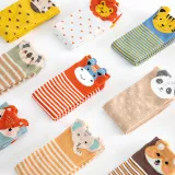 Baby Toddler 3PCS Cartoon Printed Knee High Straight Board Pile Socks
