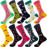 Women Adult Socks Ten Colors Fruit Series Soft Casual Socks