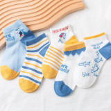 Baby Toddler 5PCS Cartoon Mesh Breathable Printed Boat Socks