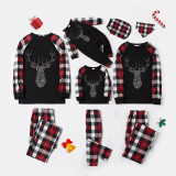 Christmas Family Matching Pajamas Diamonds Bling Deer Head Black Matching Pajamas Set