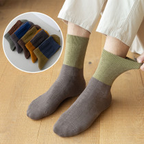 Men Adult Socks Color Matching Breathable Warm Cotton Casual Socks