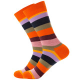 Women Adult Socks Colorful Stripe Breathable Personality Casual Socks