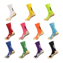 Men Adult Training Socks Pure Color Non-slip Thickening Towel Bottom Athletic Stockings