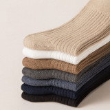 Men Adult Socks Breathable Pure Color Warm Business Cotton Socks