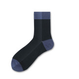 Men Adult Socks Two Needle Color Matching Cotton Socks