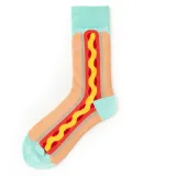 Women Adult Socks Funny Cartoon Avocado Zebra Stripes Apple Colorful Casual Socks