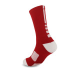 Men Adult Athletic Socks Color Matching Towel Bottom Breathable Basketball Stockings