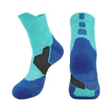 Men Adult Athletic Socks Color Matching Non-slip Towel Bottom Breathable Basketball Stockings
