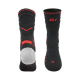 Men Adult Basketball Socks Pure Color Letter Thickening Towel Bottom Athletic Stockings