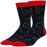 Men Adult Socks Mathematical Equation Printed Cotton Socks