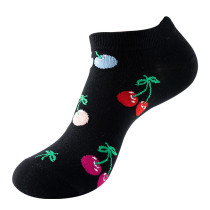 Women Adult Socks 4 Pair of Cherry Pineapple Soft Warm Boat Socks