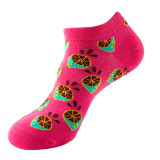 Women Adult Socks 5 Pair of Avocado Apple Cherry Soft Warm Boat Socks