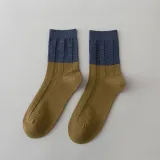Men Adult Socks Color Matching Breathable Warm Cotton Casual Socks