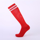 Men Adult Socks Pure Color Knee High Towel Bottom Football Training Sport Socks