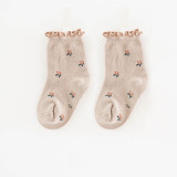 Toddler Kids Printed Agaric Edge Soft Warm Socks