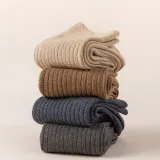 Men Adult Socks Breathable Pure Color Warm Business Cotton Socks