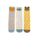 Baby Toddler 3PCS Cartoon Printed Knee High Straight Board Pile Socks