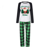 Christmas Matching Family Pajamas Christmas Crew Santa Green Plaids Pajamas Set