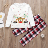 Christmas Matching Family Pajamas Funny Deer White Pajamas Set
