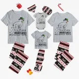 Christmas Matching Family Pajamas Funny Cute Snowman How Snowflakes Made Grey Pajamas Set