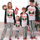 Christmas Matching Family Pajamas Exclusive Design Hanging with My Santa Crew Christmas Tree White Pajamas Set