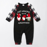 Christmas Matching Family Pajamas Exclusive Design Hanging with My Gnomies Red Pajamas Set