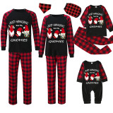 Christmas Matching Family Pajamas Exclusive Design Hanging with My Gnomies Black Pajamas Set