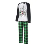 Christmas Matching Family Pajamas Forth Hope Love Snowman Cross Green Plaids Pajamas Set