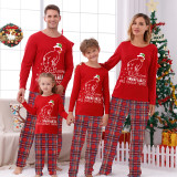 Christmas Matching Family Pajamas Funny Cute Snowman How Snowflakes Made Red Pajamas Set