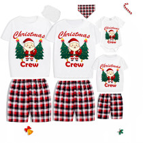 Christmas Matching Family Pajamas Christmas Crew Santa Tree Short Pajamas Set