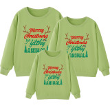 Family Christmas Multicolor Matching Sweater Merry Christmas Ya Filthy Animal Plus Velvet Pullover Hoodies