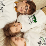 Family Christmas Multicolor Matching Sweater Believe Magic Cars Plus Velvet Pullover Hoodies