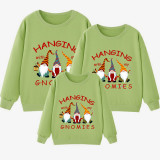 Family Christmas Multicolor Matching Sweater Hanging With My Gnomies Plus Velvet Pullover Hoodies