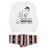 Christmas Matching Family Pajamas Funny Cute Snowman How Snowflakes Made Pajamas Set