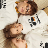 Family Christmas Multicolor Matching Sweater Puzzle Chillin Snowmies Plus Velvet Pullover Hoodies