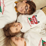 Family Christmas Multicolor Matching Sweater Car Christmas Tree Plus Velvet Pullover Hoodies
