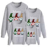Family Christmas Multicolor Matching Sweater Three Gnomies Plus Velvet Pullover Hoodies